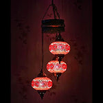 Turkish Mosaic Chandelier (3 globes/bulbs)